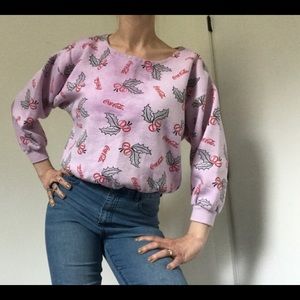 Vintage Cropped Coca-Cola Sweatshirt
